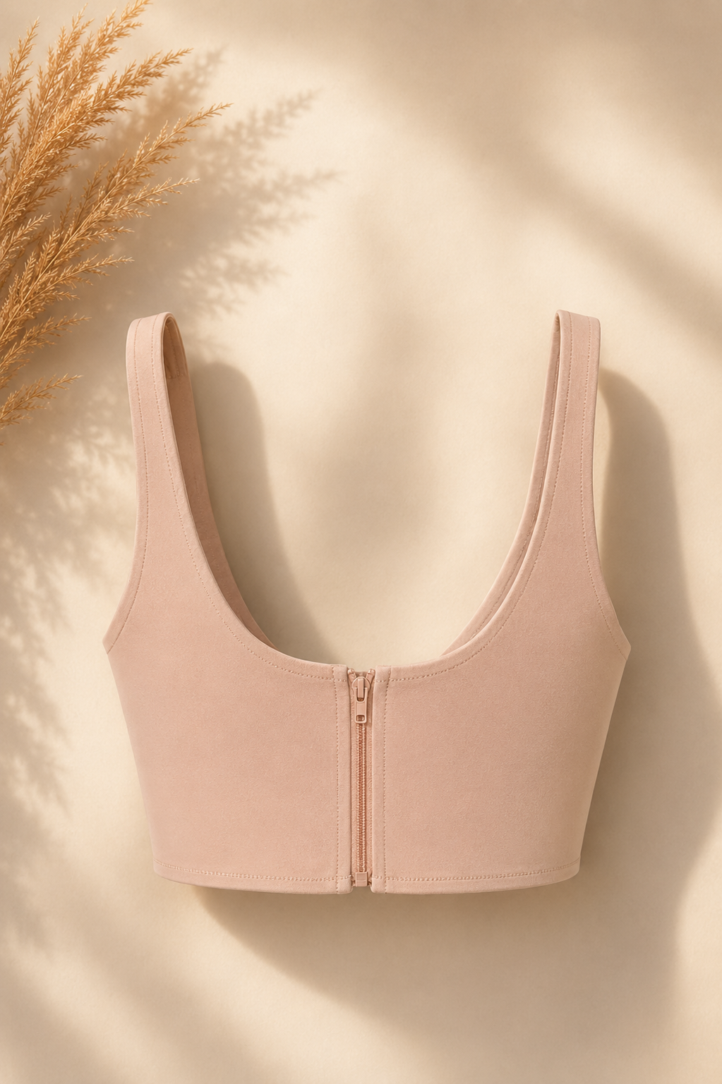 Nude Corset Crop Top