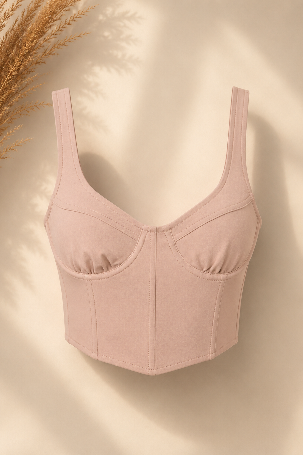 Nude Corset Crop Top