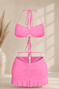 Mia Open-Back Ruched Set