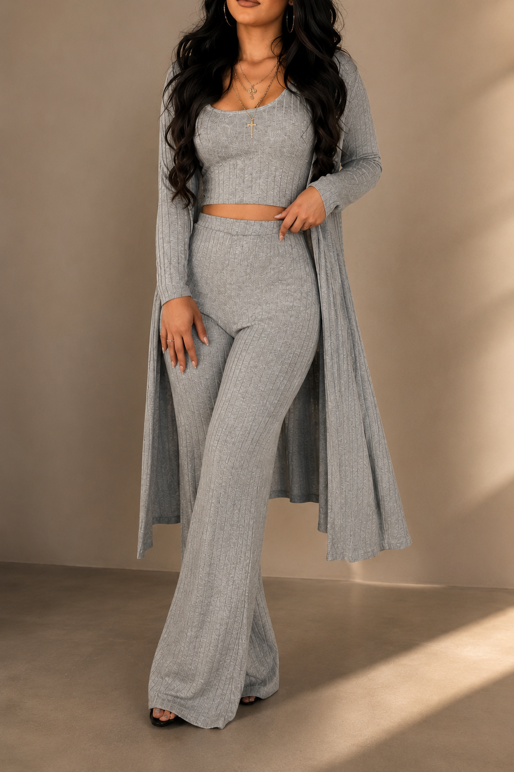 Cozy Luxe Ribbed 3-Piece Set
