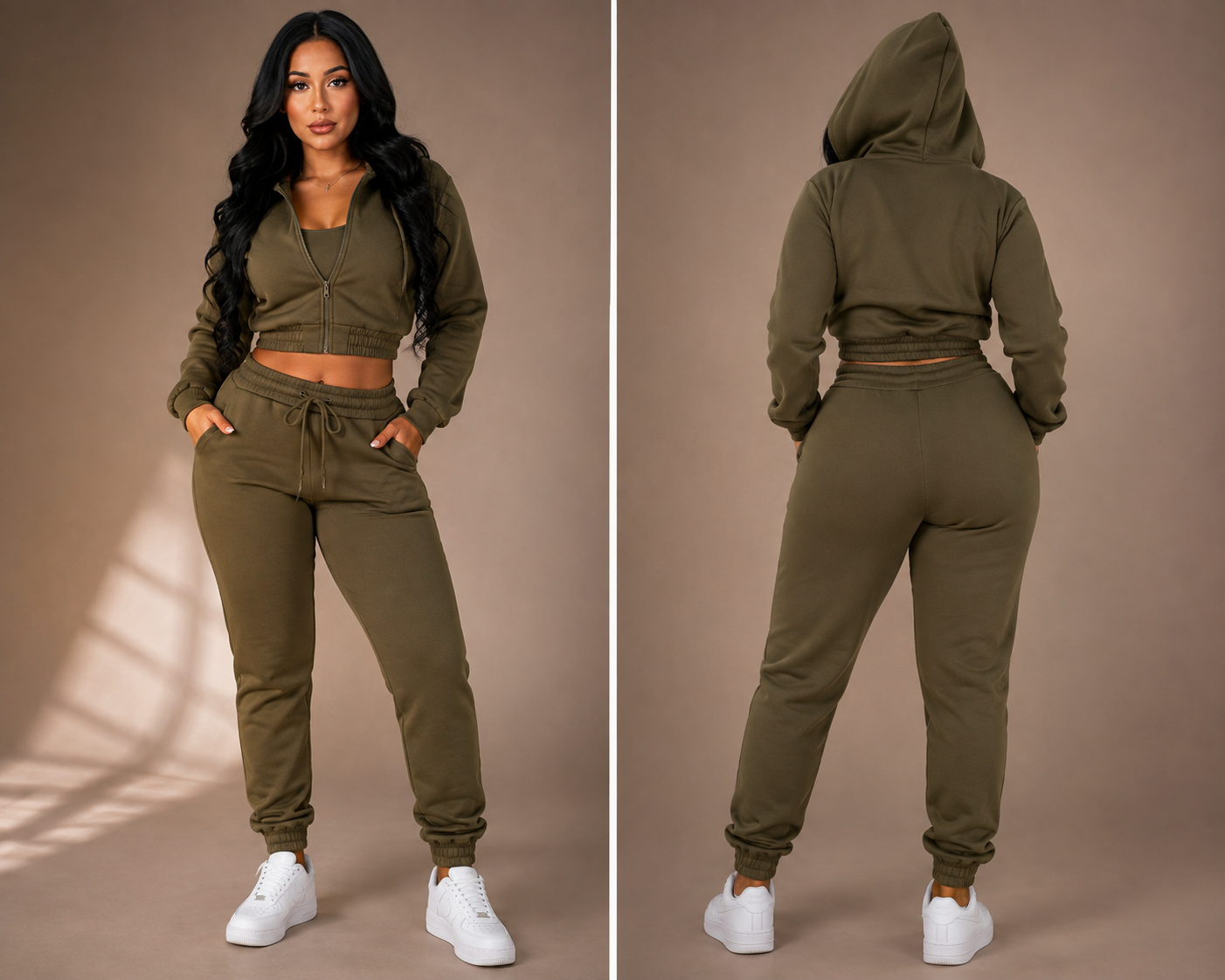 The Luxe Olive Lounge Set