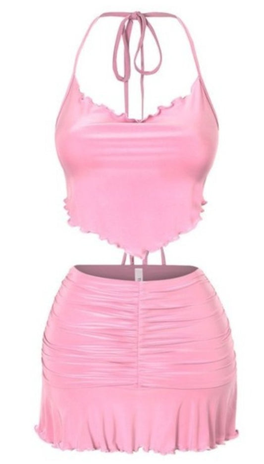 Pink skirt 2 piece  Set