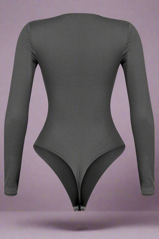 Black long sleeve body suit