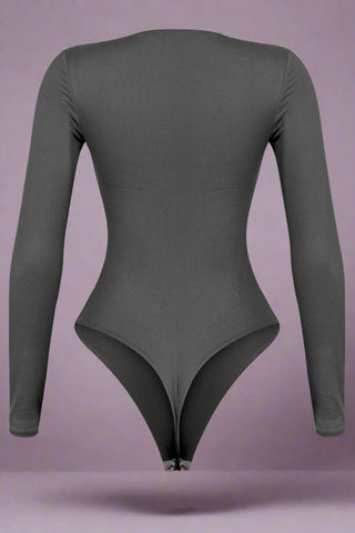 Black long sleeve body suit