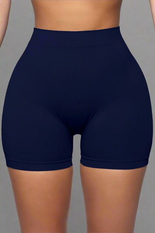 Navy blue short biker shorts